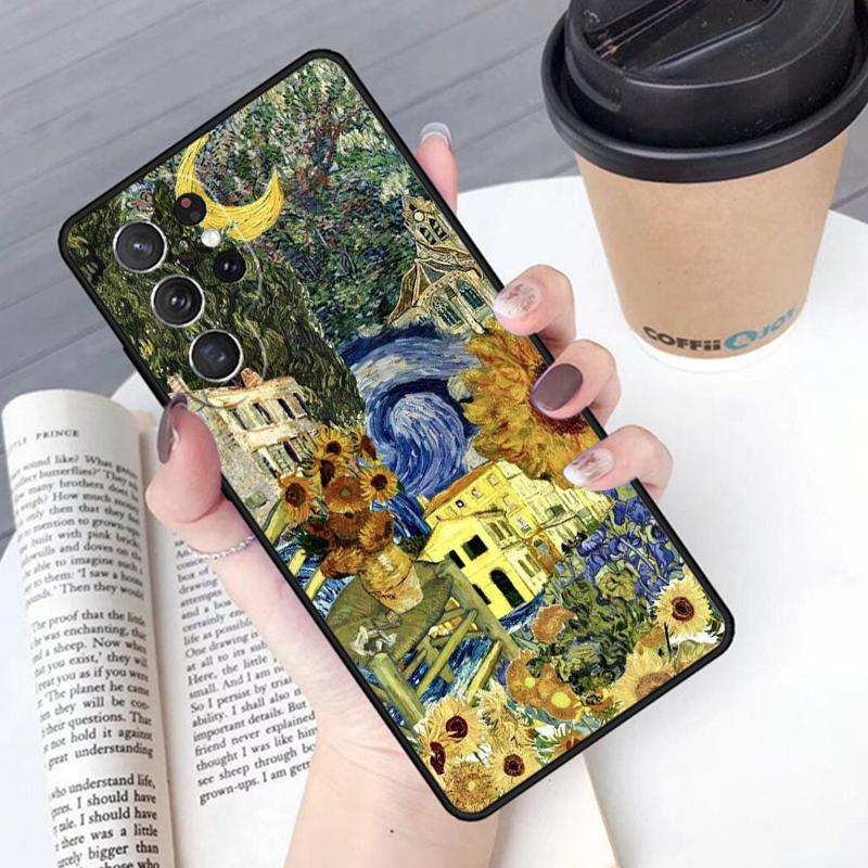 Custodia per telefono con Pittura a Olio di Van Gogh per Samsung Galaxy S24 S25 Ultra S21 S22 Ultra S10E Note 10 Plus Note 20 FE S23