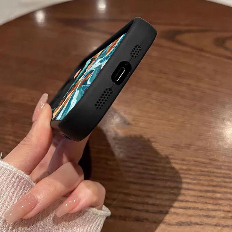Landschaftsbild Bemalte Handyhülle Für Samsung S26 S25 S24 S23 S21 Ultra See Waldansicht Sonnenaufgang Für Galaxy S25 S24 FE S26 Plus Hülle