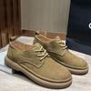 2025 Retro Breathable Leather Loafers Soft Sole Slip-on & Lace-up Men's Fashion Shoes