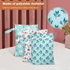 3Pcs Wet Dry Bag Polyester Waterproof Nappy Bag with Wrist Strap Reusable Travel Laundry Bag Baby Cloth Diaper Organiser Pouches