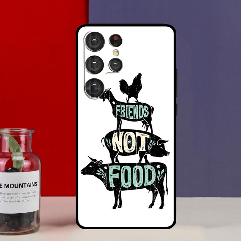 Vegan Vegetarian Quote Funda Case For Samsung Galaxy S25 Ultra S9 S10 S20 FE S21 S22 S23 Plus S24 Ultra Phone Cover