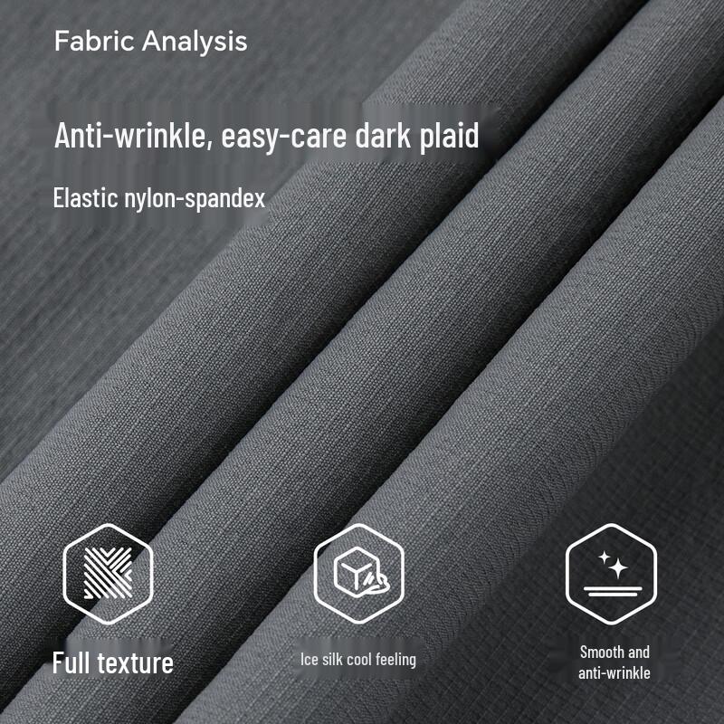 MONTAGUT Men's Summer Anti-Wrinkle Breathable Business Casual Straight-Leg Trousers