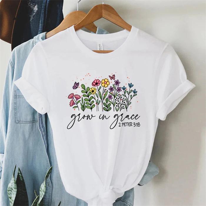 

Short-sleeved T-shirt European and American summer new women s fashion casual home commuting versatile round neck short-sleeved T-shirt 5XL білий
