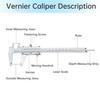 Smgda Vernier Caliper Set, 150mm, 0.05mm, Carbon Steel, for Inner/Outer Diameter/Depth/Step Measurements, Multi-Function Caliper with Soft Cleaning Ca