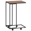 VidaXL Side Table with Wheels Black 40x30x63.5 Cm Engineered Wood 343096