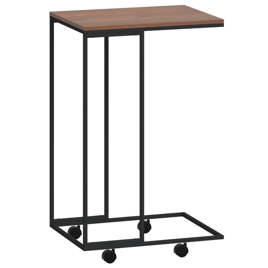 VidaXL Side Table with Wheels Black 40x30x63.5 Cm Engineered Wood 343096