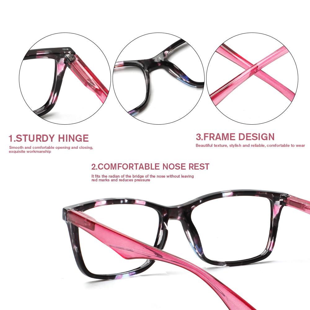 TUREZING Spring Hinge Reading Glasses for Women Men High Quality HD Lens Prescription Eyeglasses