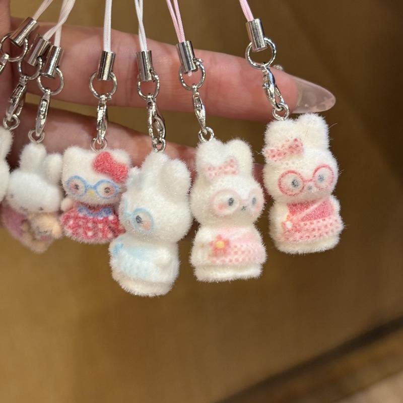 Miffy Hello Kitty Keychains Anime Hanging Pendants Miffy Keychains On The Phone Cute Keychains for Bags