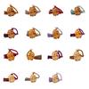 Alpaca Sheep Lamb Wooden Lamb Keyring Multi-Color Tassel Alpaca Bag Charm  Unisex