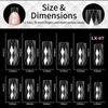 Luxury Diamond Almond Press On False Nail Tips Classic Trapezoidal Full Cover Soft Fake Nails Extension DIY Manicure Salon Tools
