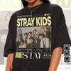 Combination Stray Kids Around Harajuku Print Fashion Men'S And Women'S T-Shirts Tops Short Sleeves