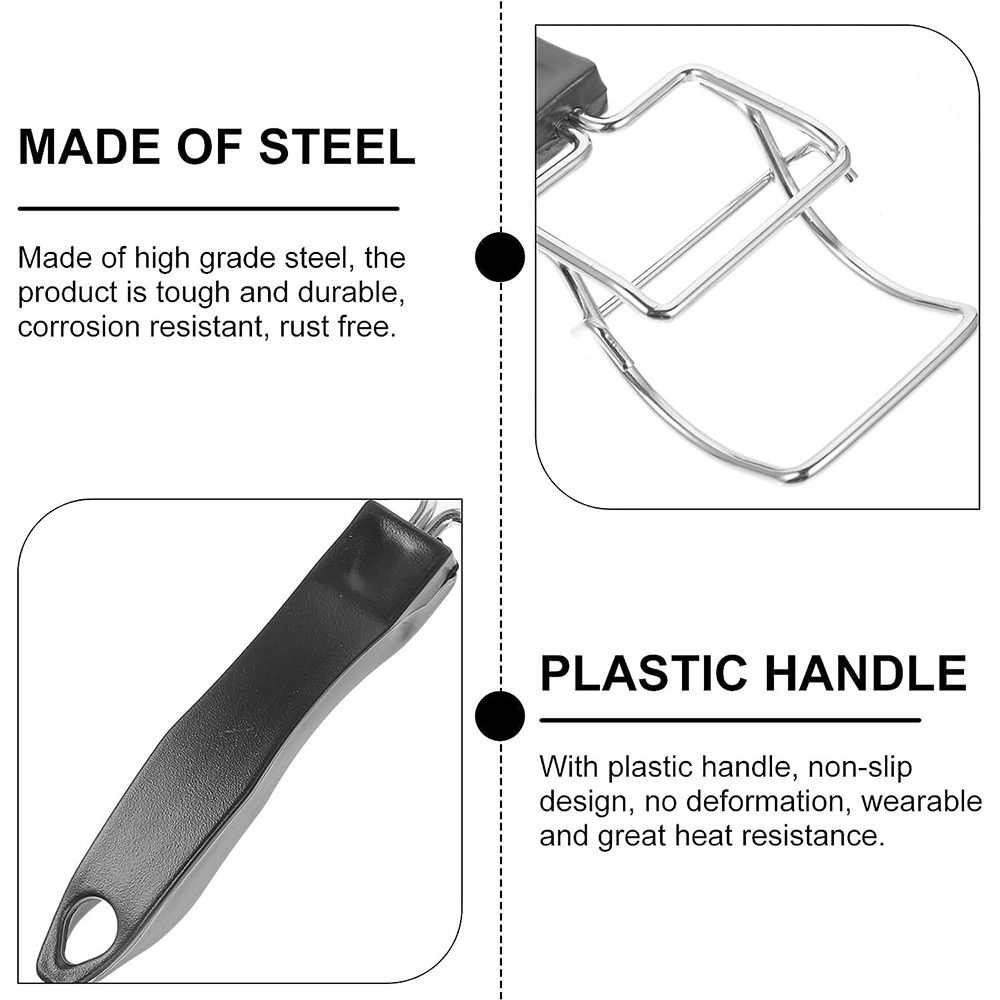 Stainless Steel Plate Gripper Universal Pots Clamp Dishes Lifter Bowl Clip  Microwave