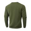 Men's Casual Long-Sleeved Checked Shirt, Slim-Fit Round-Neck Solid-Color Top