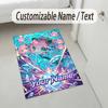 Personalized Crystal Velvet Carpet,Spy × Family Custom Printed Name, Plush Area Rug For Home Indoor Decor