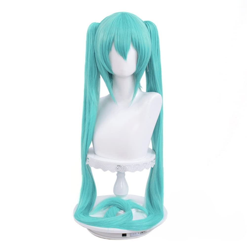 

Cosplay Wig Cosplay Wig Long 110cm Twin Tails with Wig Net (Turquoise Blue) бірюзовий колір синій