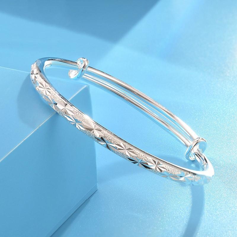 Luxury Bracelets For Women Vintage Original Starry Sky Carving Adjustable Bangles Party Wedding Fine Jewelry