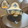 Fan-style children's summer sun hat with large brim, fashionable sun protection hat with shawl for girls, beach outdoor hat for boys
