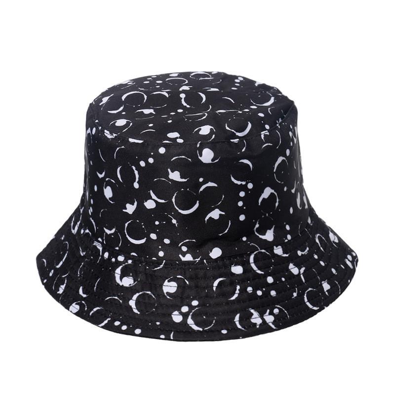 Unisex Flower Smiley Face Print Fisherman Cap Sun Hat New Summer Style