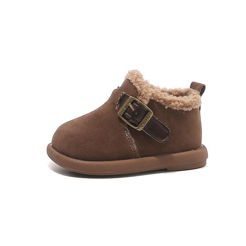 

Children s shoes, kids cotton shoes, winter new style with added fleece, thick and warm children s snow boots for girls 24