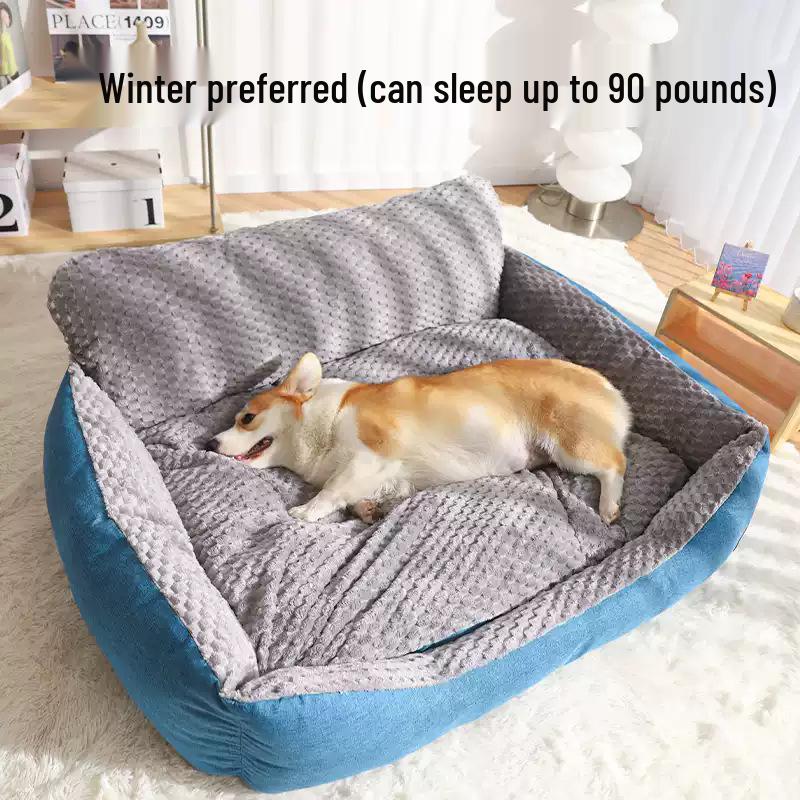 Cama Quente para Cão Golden Retriever - Uso nas Quatro Estações, Grande, Removível, Lavável, Almofada Sofá Tapete