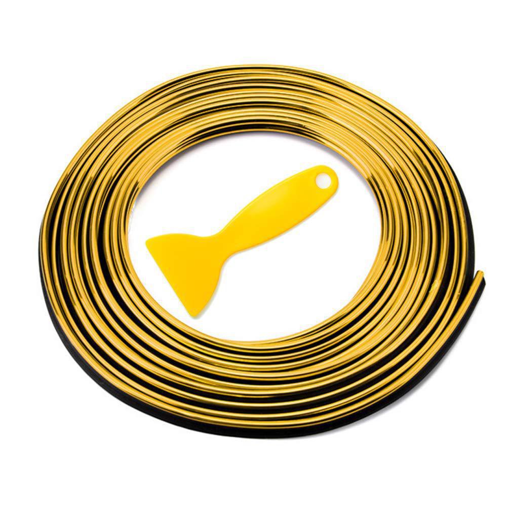 5M Universal Car Moulding Decoration Strips - Flexible Interior Trim for Dashboard Doors Panels - DIY Auto Styling Upgrade Kit