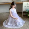 Girls' Summer Floral Lace Princess Dress