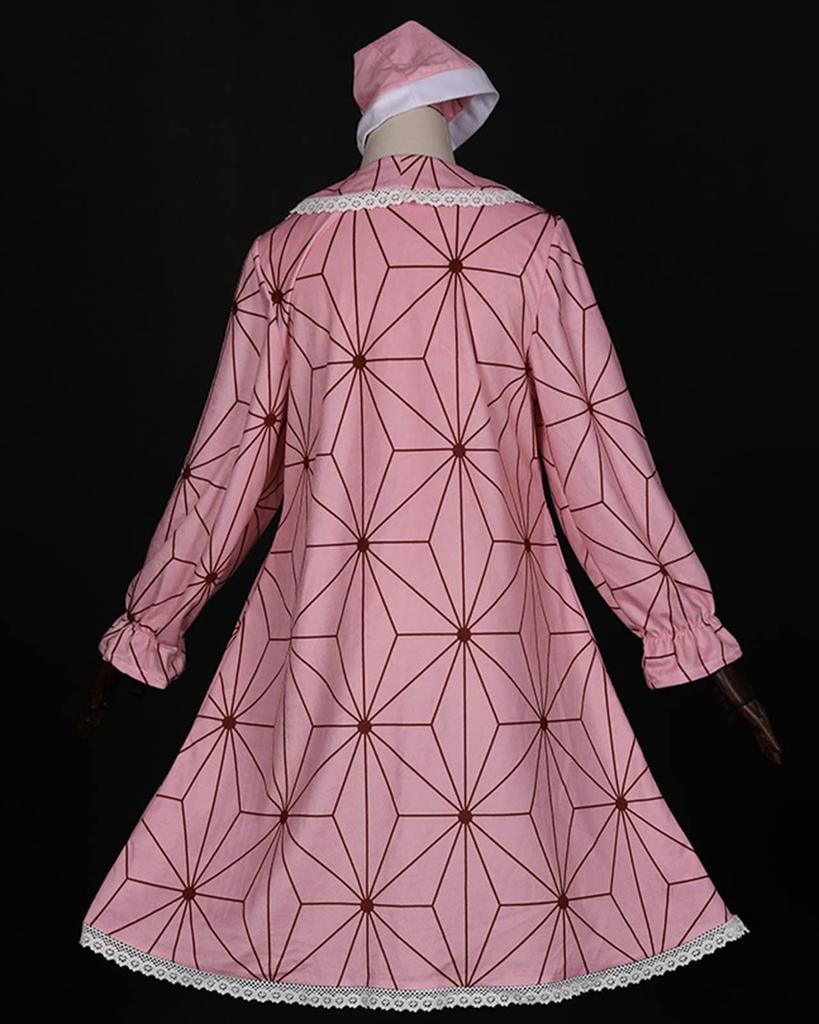 Demon Kimetsu No Yaiba Nezuko Cosplay with Wig Nezuko Kamado Pajamas Halloween Demon Slayer Costume Costume [milky Time] Slayer