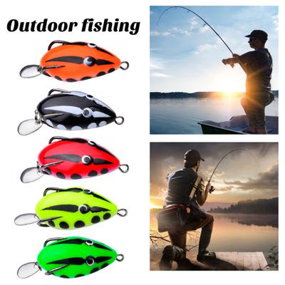 4CM/5G Thunder Frog Lure Realistic Good Detail Reusable Sharp Hook Anti-escape Simulation Lure Soft Bait Black Fish Bait Fishing Gear