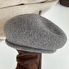 Women's Wool Beret Hat, Mallard Brown Winter Cap 2025, 2 Ways To Wear Thickened Slouchy Bonnet