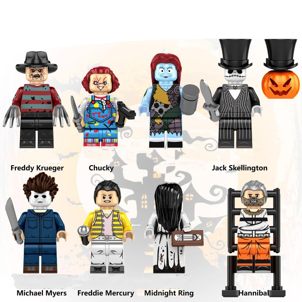 (24PCS Halloween) 33PCS Halloween Minifigures Building Blocks Toy