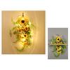 Easy To Install Faux Sunflower Wall Hanging Ornament Green Plant Decoration for Home or Commercial Space