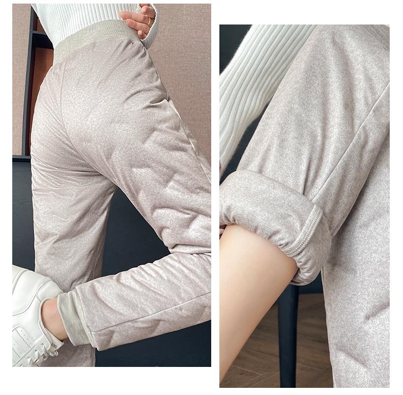 Women's Winter Goose Down Liner Pants - Thick, Warm, Cold-Proof Inner Wear