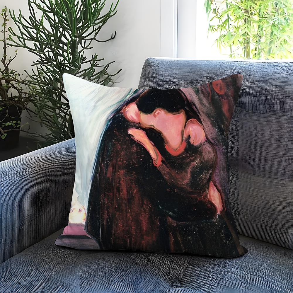 Stylish Eedvard Munchied Cushion Cover Comfortable Reversible Pillow Cover Ideal for Car Sofa Bedroom  Beyond