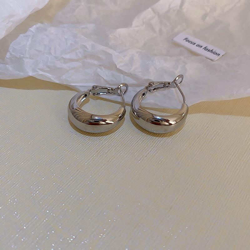 High-End Light Luxury Cold-Style Metal Hoop Earrings