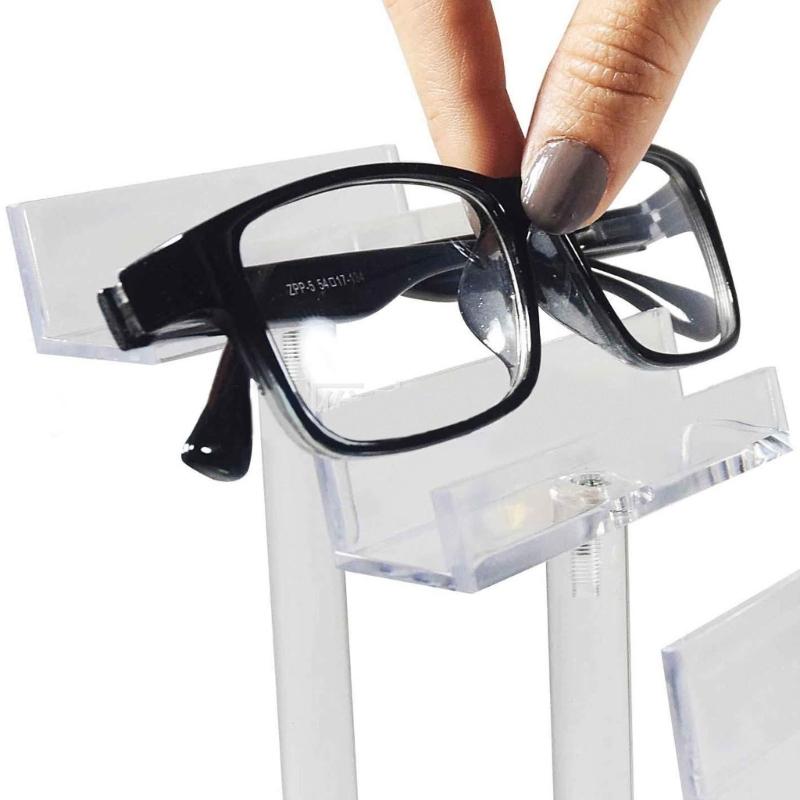 Transparente Acryl-Brillenaufbewahrungslösung, 3/4/6 Etagen Präsentationsständer Sonnenbrillenhalter für mehrere Brillen