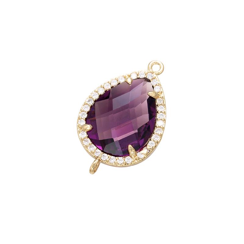 ZHUKOU 16x25mm high quality crystal connector for women DIY necklace earrings bracelet jewelry accessories Making model: VS378