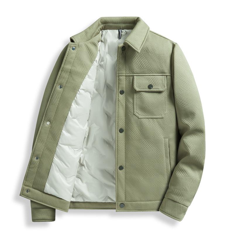 

Down jacket men s new winter loose trend casual lapel cold warm 50 duck down jacket 4XL