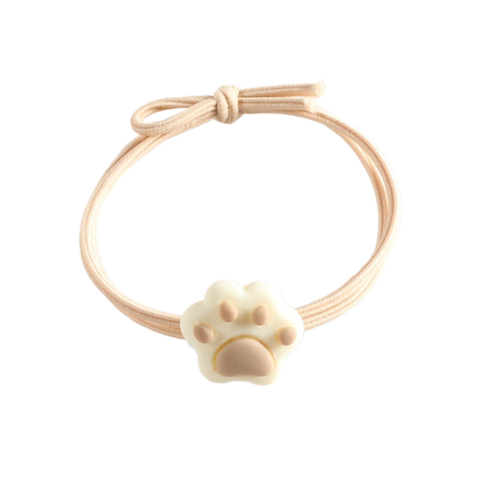 

Kids Cartoon Cat Paw Hair Tie Ponytail Holder Kitten Paw Style Hair Rope Ponytail Holder Hair Style Tool 2