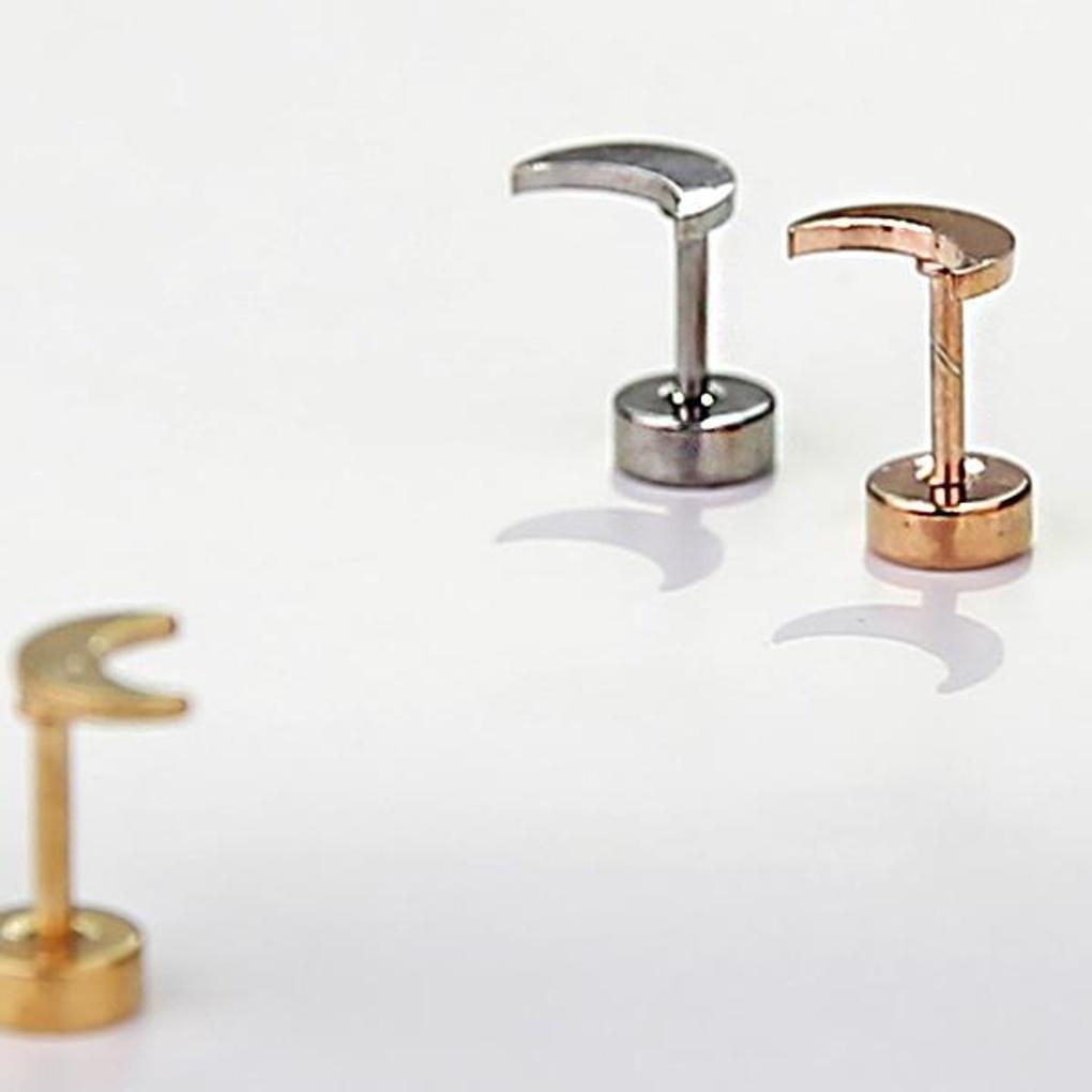 Women's Daily Basic Moon Piercing (Single)
