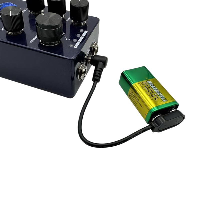Effektpedal 9V Batteriklip Konverter Strømkabel Snapforbindelse Til Guitar Effektpedal Batteristrømforsyning Adapter