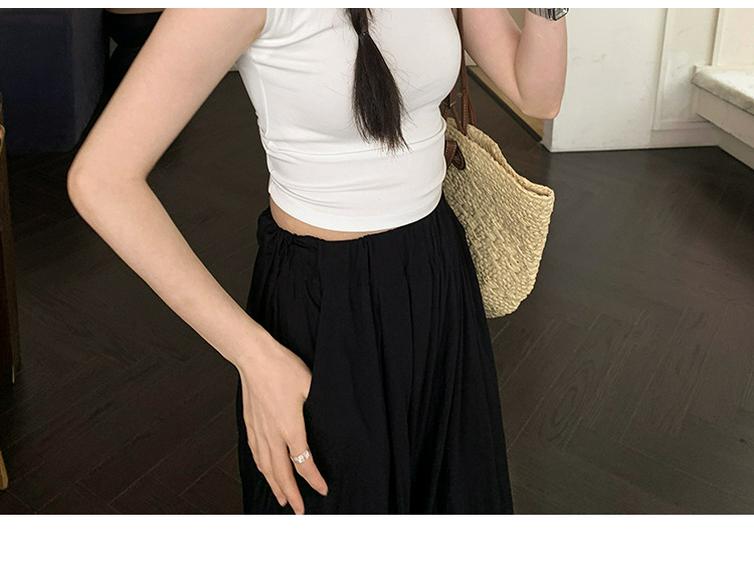 Women's Slim-Fit Open-Back T-Shirt: Summer Sleeveless, Half-High Collar, Hot Girl Style