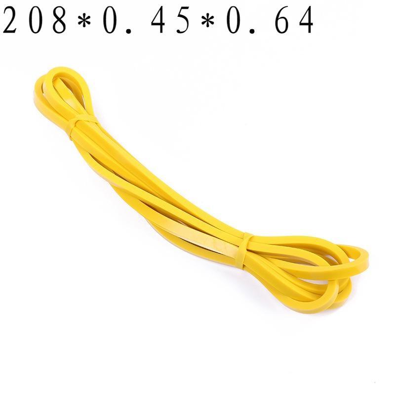 

Сверхмощная латексная резинка для упражнений, эластичная лента для занятий спортом, силовая подтягивающая вспомогательная лента для тренировок, пилатеса, оборудование для фитнеса 208*0.45*0.64cm жёлтый