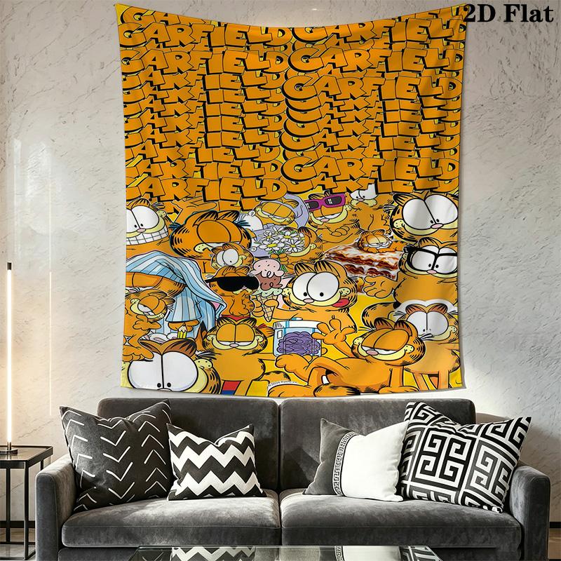 Garfield Cartoon Wallpaper Print Tapestry Fashion Print Background Cloth Wall Decoration Atmospheric Background Cloth Wall Covering Decoration