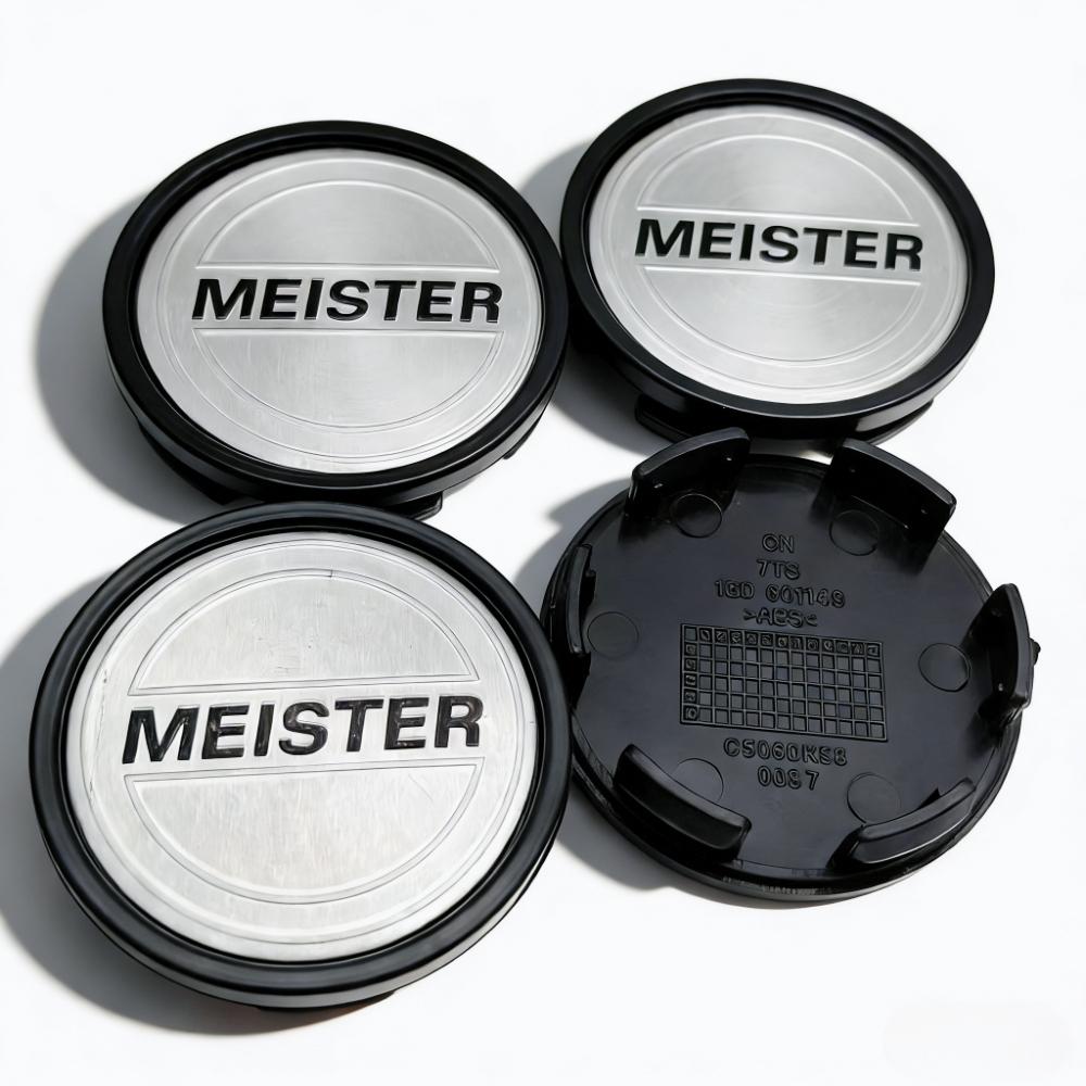 

4pcs 58mm 53mm Car Wheel Center Caps With Meister Logo Emblem Badge Wheel Hubcaps Rim Center Dust Cover Replace Hub Accessories Meister Badge&4pcs K58 Wheel Caps