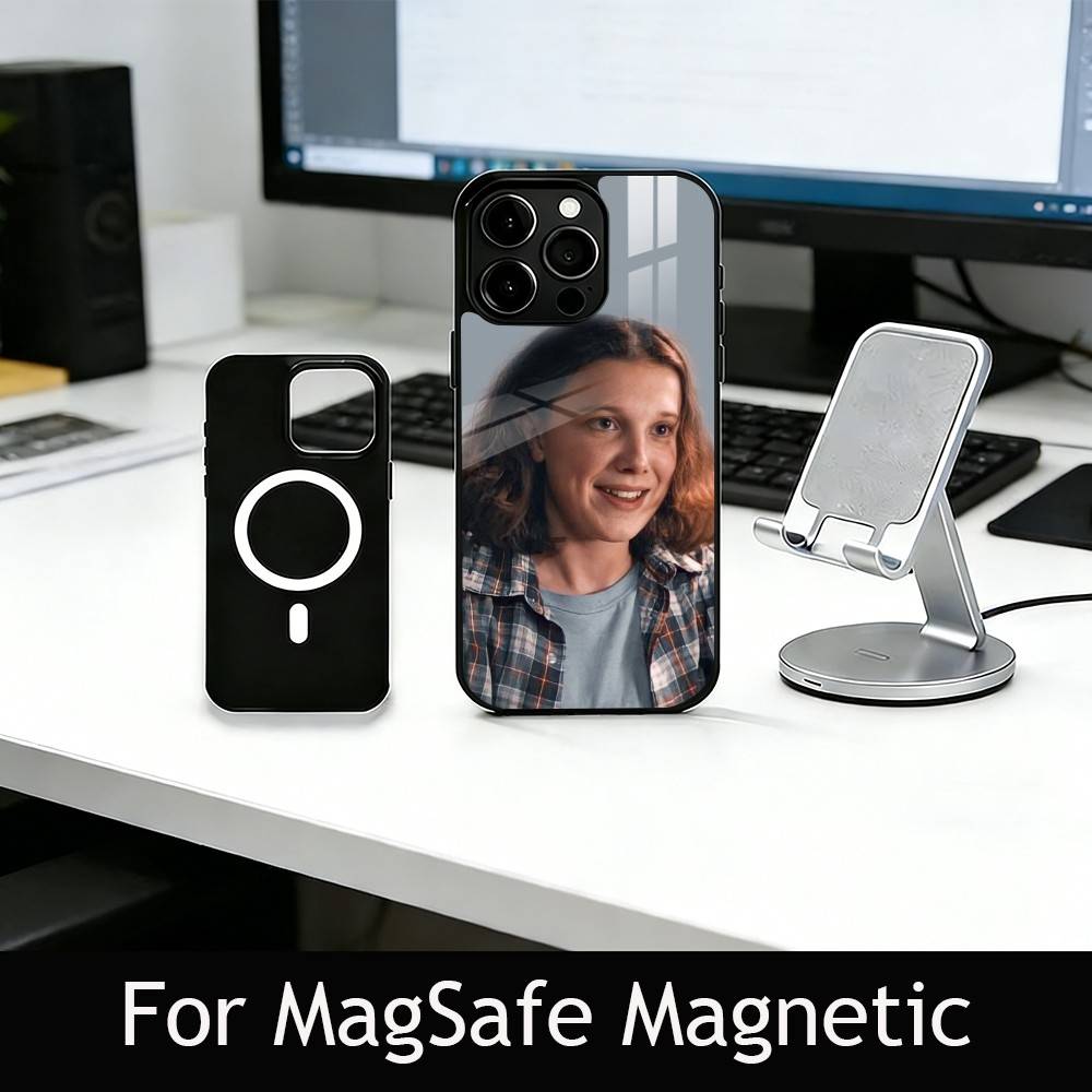 M-Millie B-Brown Actor Phone Case For iPhone17,16,15,14,13,12,11 Plus,Pro Magnetic For Magsafe Wireless Charging