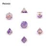 7 Pcs Purple White Resin Golden Number Sharp Edge Dice Polyhedral Dice Suitable for Role-Playing RPG  Board Game
