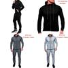 Stilvolles Herren-Trainingsanzug-Set mit Kapuzenjacke und Hose mit verstellbarem Bund