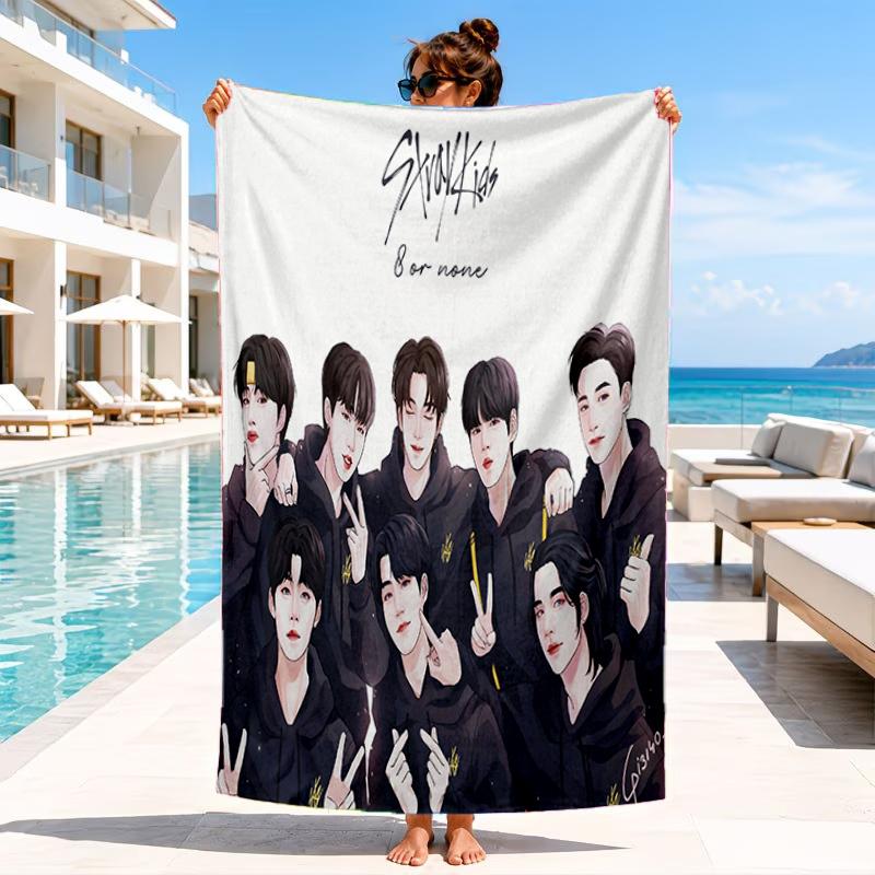 K-pop Group Stray Beach Towel, Microfiber Beach Towel, Perfect For Pool, Beach, Travel, Home Decor Beach Party Fan gifts