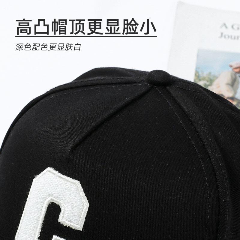 High Top C Standard Baseball Cap Men's Summer Sunscreen Face Small Cap Breathable Sunshade Sun Hat Women