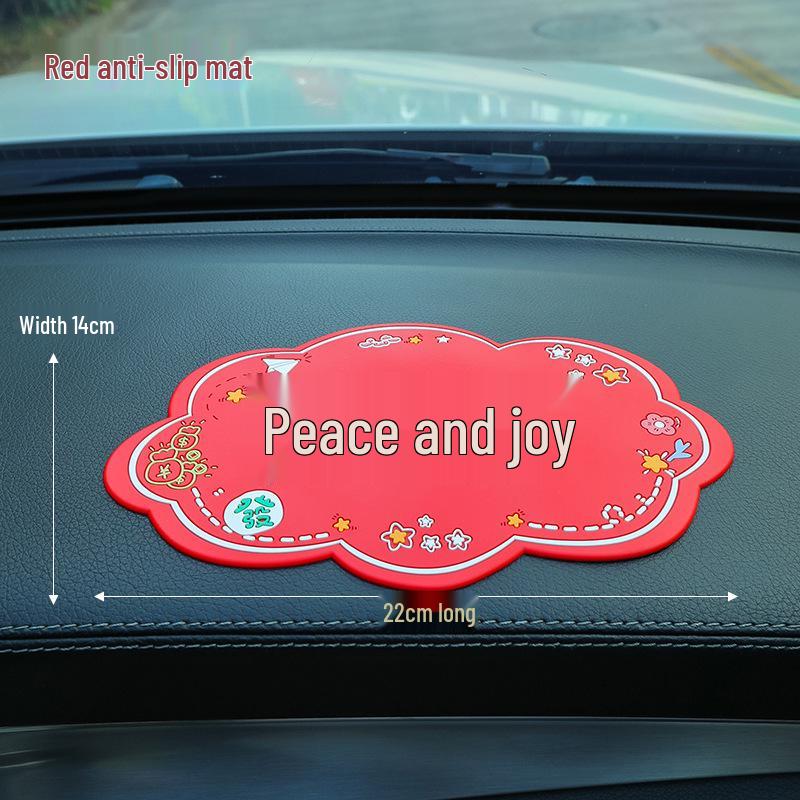 Car Center Console Non-Slip Cartoon Ornament Pad for Mobile Phones